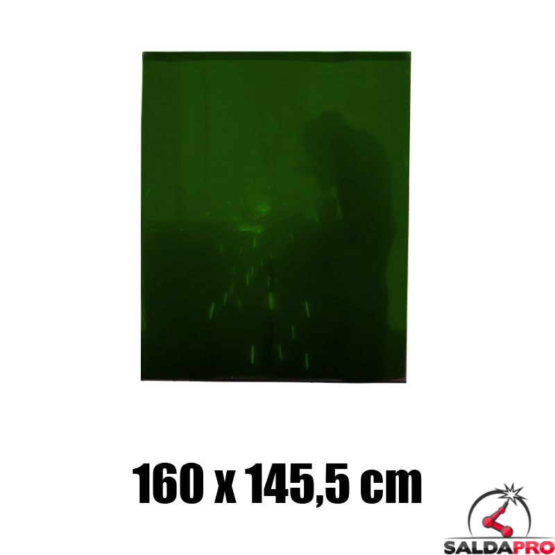 tenda verde protezione 160x145,5 cm grado protezione DIN 9 saldatura