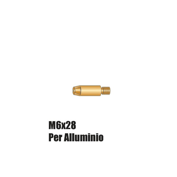Punte serie M6x28 per alluminio torce BZ - Ø 0,8 - 1,6 (10pz)
