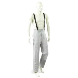 pantaloneprotettivo pelle crosta con bretelle jak-150 per saldatura