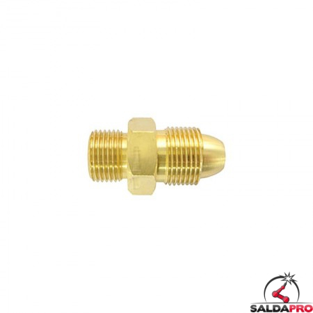 raccordo ottone argon co2 attacco filettato 21,8 mm