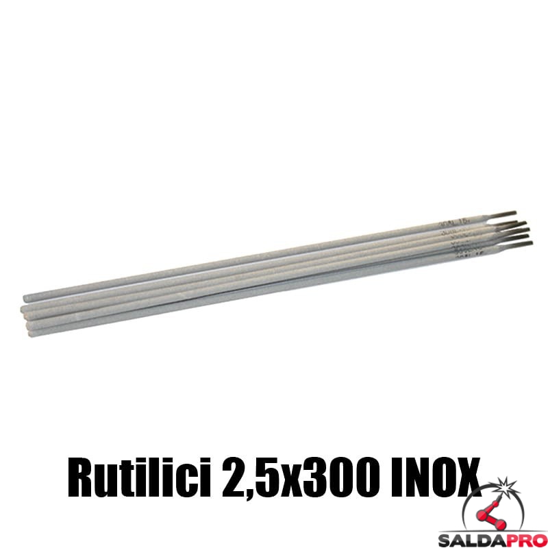 elettrodi rutilici 2,5x300mm saldatura inox 130 pezzi rivestimento rutile basso contenuto carbonio
