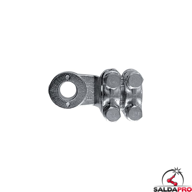 capicorda a 4 viti 50-100mmq anello diametro 9,5-13mm in ottone nichelato