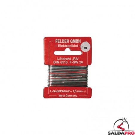Lega saldante 1,2mm 100g filo stagno con disossidante FLUX 2,0% 63/37 Caratteristiche con lavvolgitore del filo di saldatura la saldatura può essere eseguita più velocemente Lega saldante 1,2mm 100g filo stagno con disossidante FLUX 2,0% 63/37 Caratteristiche con lavvolgitore del filo di saldatura la saldatura può essere eseguita più velocemente