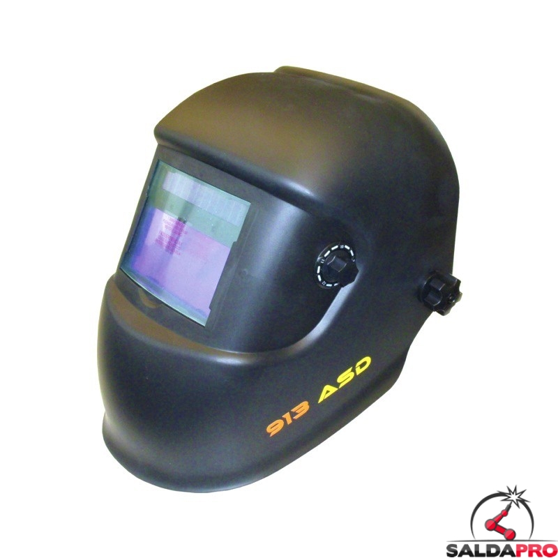 maschera saldatura protezione variabile automatica din9-13 filtro 100x50 nera