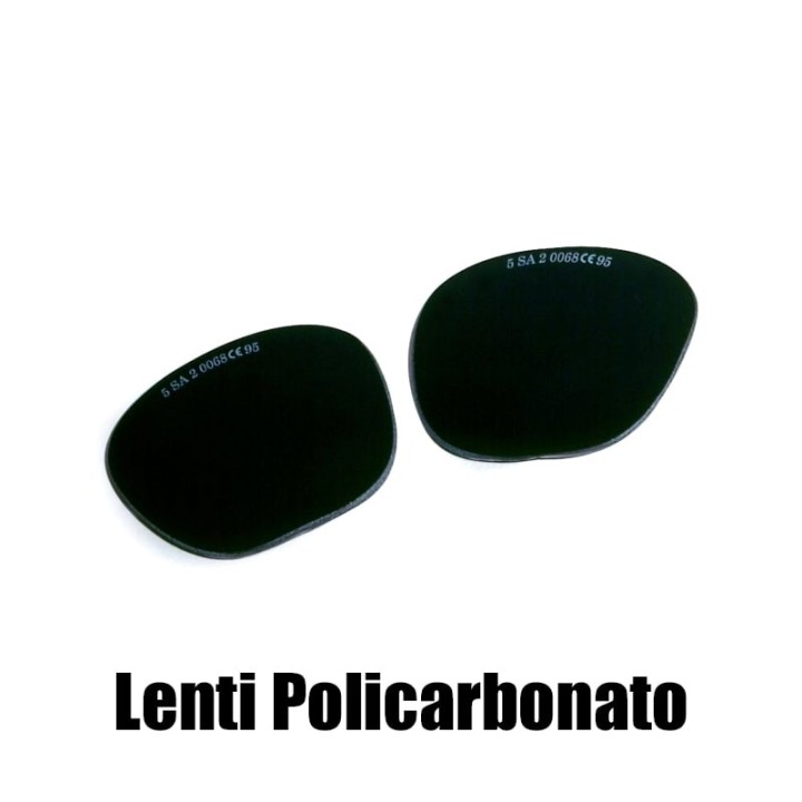 lenti sagomate policarbonato verde din5 ricambio occhiali protettivi saldatura