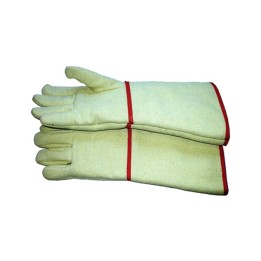 guanti protettivi anticalore fibra aramidica foderata manichetta lunga 38cm