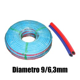 tubo binato diametro 9mm 6,3mm saldatura ossiacetilenica ossigeno acetilene propano 40 metri