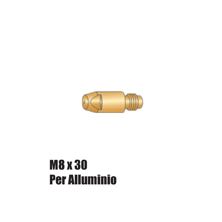 Punte serie M8x30 per alluminio per torce BZ - Ø 0,8 - 2,4 (10pz)