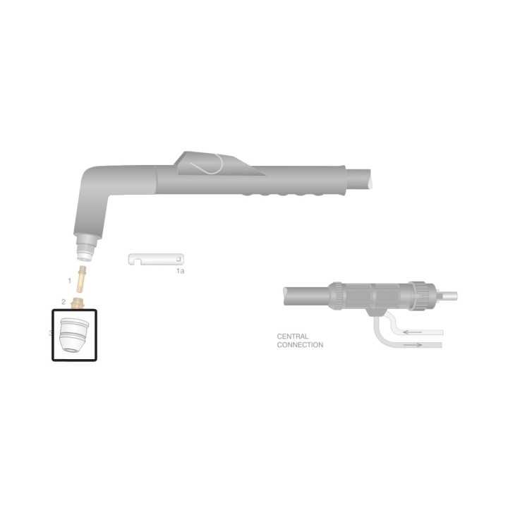 dettaglio ugello esterno ceramica vetroresina ricambio torce taglio plasma ex100rf d1200 lincoln ews otc