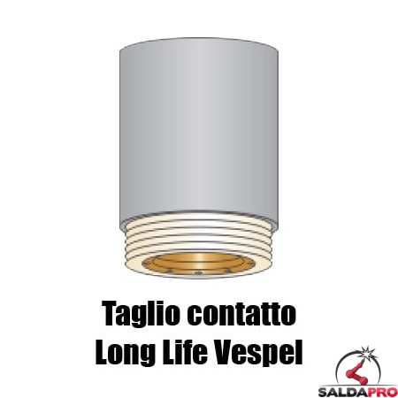 ugello esterno long life vespel taglio contatto ricambio torce plasma max80 max100 pac130 hypertherm