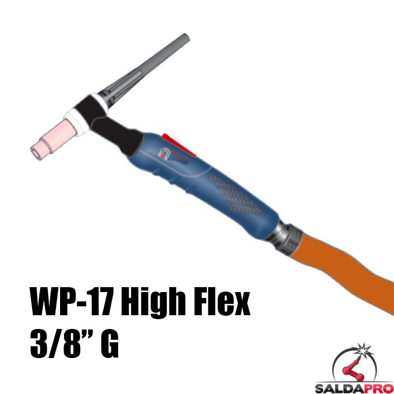 torcia completa wp-17 high flex attacco 3/8"G saldatura tig