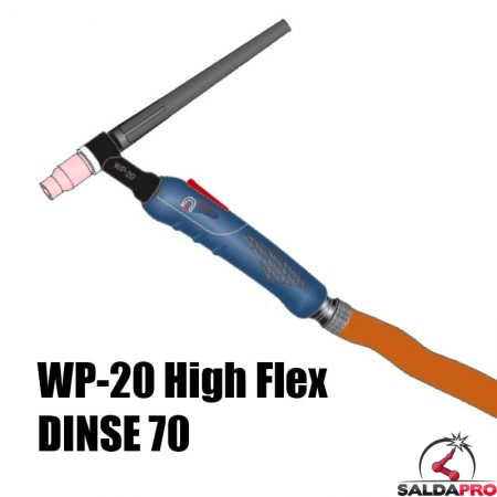 torcia completa wp20 high flex attacco dinse70 saldatura tig