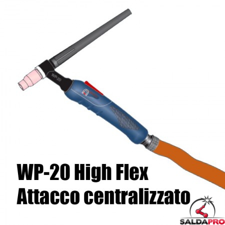 torcia completa wp20 high flex attacco centralizzato saldatura tig