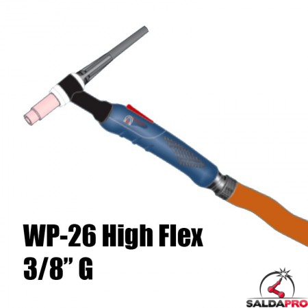 torcia completa wp 26 high flex attacco 3/8g saldatura tig