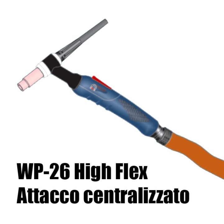 torcia completa wp26 high flex attacco centralizzato saldatura tig