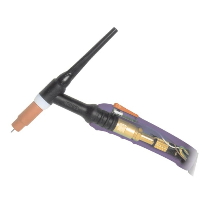 dettaglio interno torcia completa wp18 high flex attacco dinse 70 saldatura tig