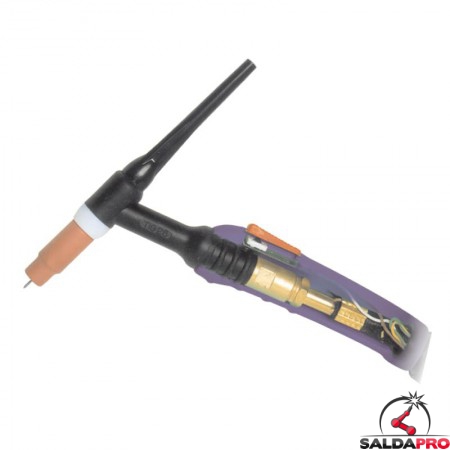 dettaglio interno torcia completa wp-17 high-flex attacco dinse 70 1/4g saldatura tig