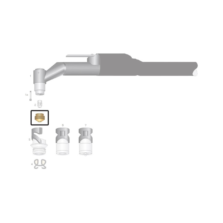 dettaglio ugello rame alettato ricambio torce taglio plasma saf-fro cp40r cp100r