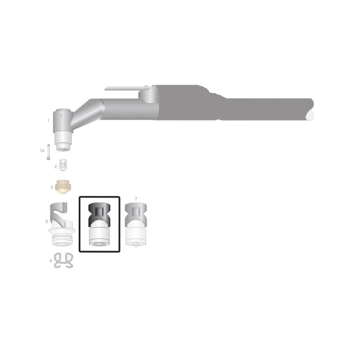 dettaglio protezione esterna tipo ti40  ricambio torce taglio plasma saf-fro modello cp40r cp100r