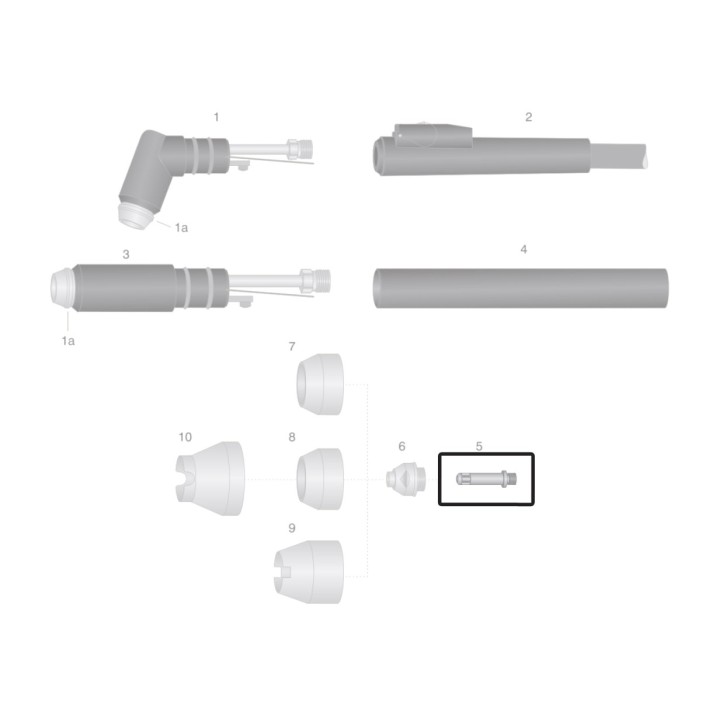 dettaglio elettrodo long life ricambio torce taglio plasma thermal dynamics pch-m51