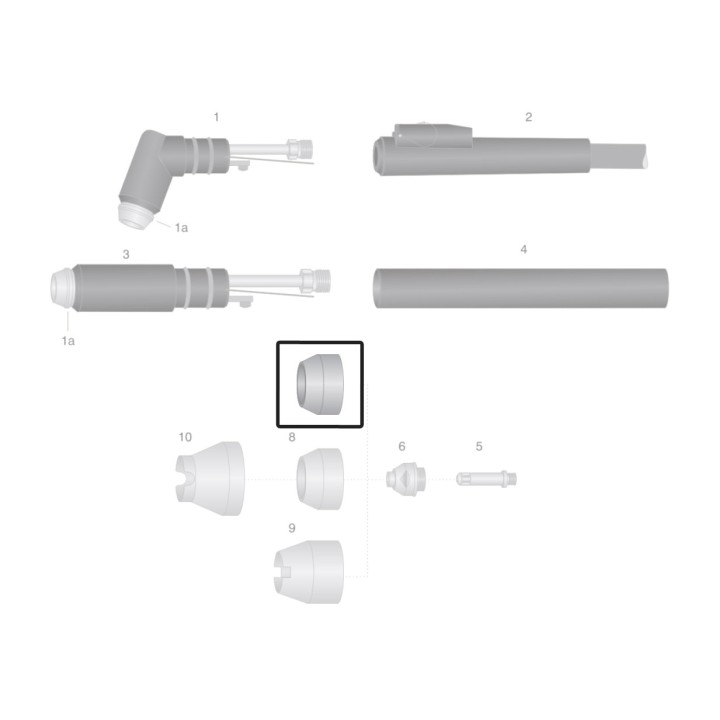 dettaglio ugello esterno ceramica ricambio torce taglio plasma thermal dynamics pch-m51