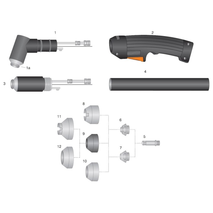 dettaglio torcia completa taglio plasma manuale pch-m52 thermal dynamics