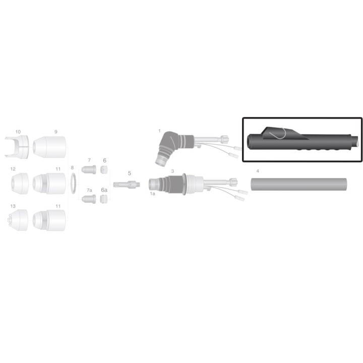 dettaglio impugnatura ricambio torce taglio plasma thermal dynamics pch-m60