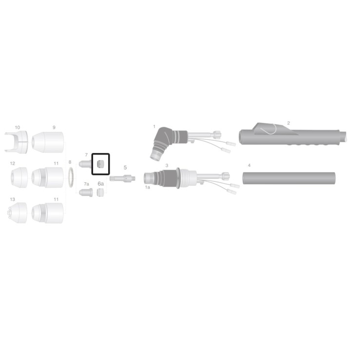 dettaglio distributore gas ricambio torcia taglio plasma pch-m60 thermal dynamics
