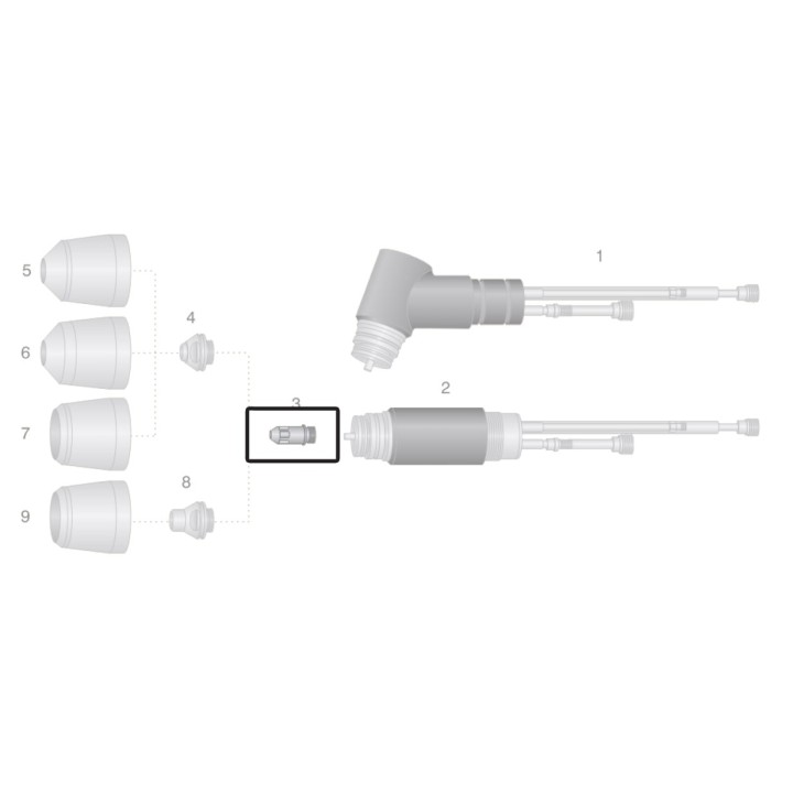 dettaglio elettrodo aria ricambio thermal dynamics modello pch-m150 taglio plasma