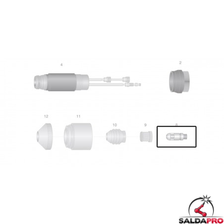 Kit 24 Pezzi Di Consumabili Per Taglio Al Plasma - Elettrodi E Ugelli IPT40 Per YESWELDER CUT 55DS Pro E CUT 65DS - Set Completo Di Ricambi Per Macchine Taglierine Al Plasma