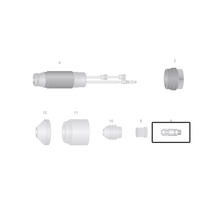 dettaglio elettrodo o2 ossigeno ricambio thermal dynamics modello maximize300 taglio plasma
