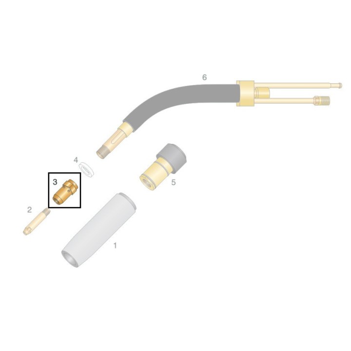 Diffusore gas Cu per torce WS 50 e WS 53 (10pz)
