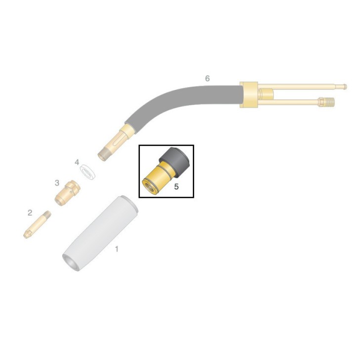 Portaugello gas per torcia WS 50 e WS 53 (10pz)