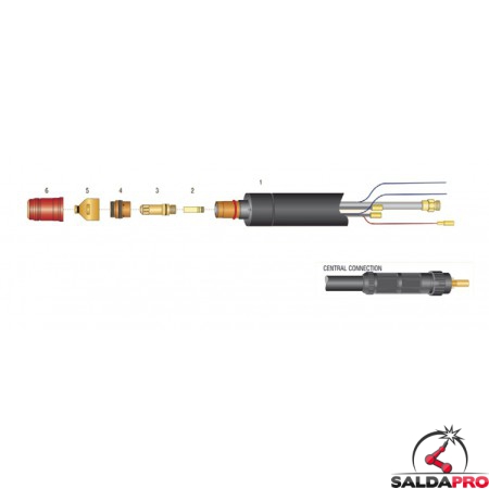 dettaglio torcia macchina completa autocut aw201p taglio plasma trafimet