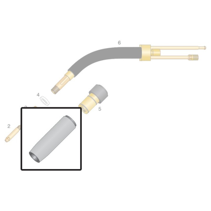 Ugello gas tipo SN-AS.40 per torce WS 50, WS 53 e AS40 (10pz)
