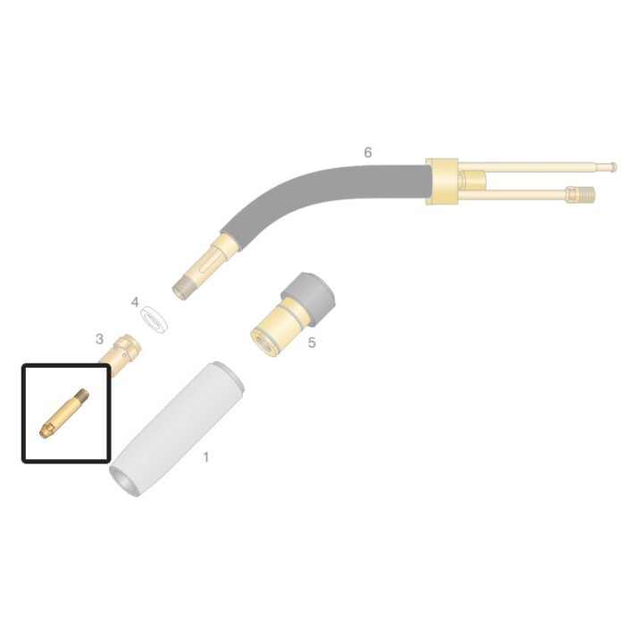 Punta guidafilo M8x40 CUCRZR per torce WS e RH 503 (10pz)
