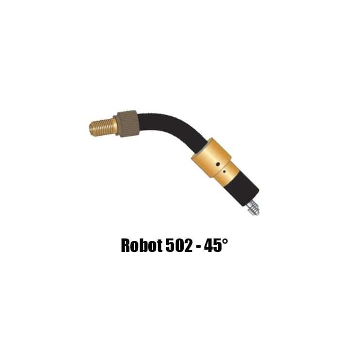 corpo torcia macchina ricambio robot 502 - 45° saldatura mig