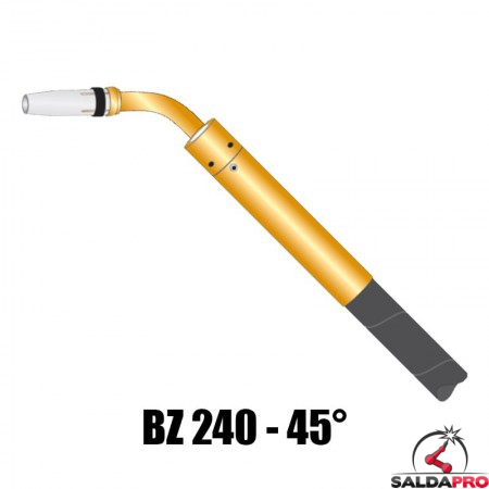 torcia completa automatica bz 240 - 45° raffreddamento acqua saldatura mig