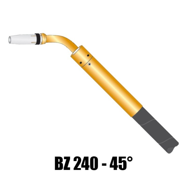 torcia completa automatica bz 240 - 45° raffreddamento acqua saldatura mig