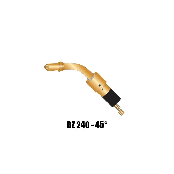 corpo torcia macchina ricambio bz 240 collo 45° saldatura mig