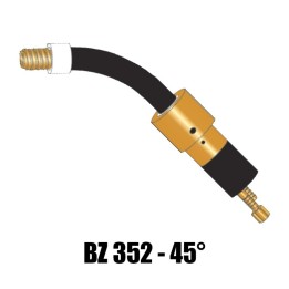corpo torcia macchina ricambio bz 352 collo 45° saldatura mig