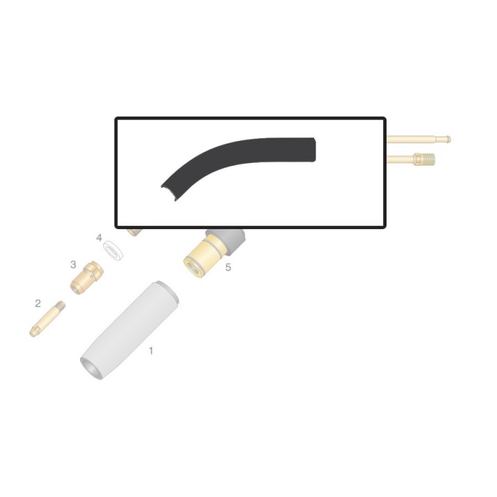 Tubo isolante lancia per torce WS 50, WS 53, RH 503 (10pz)