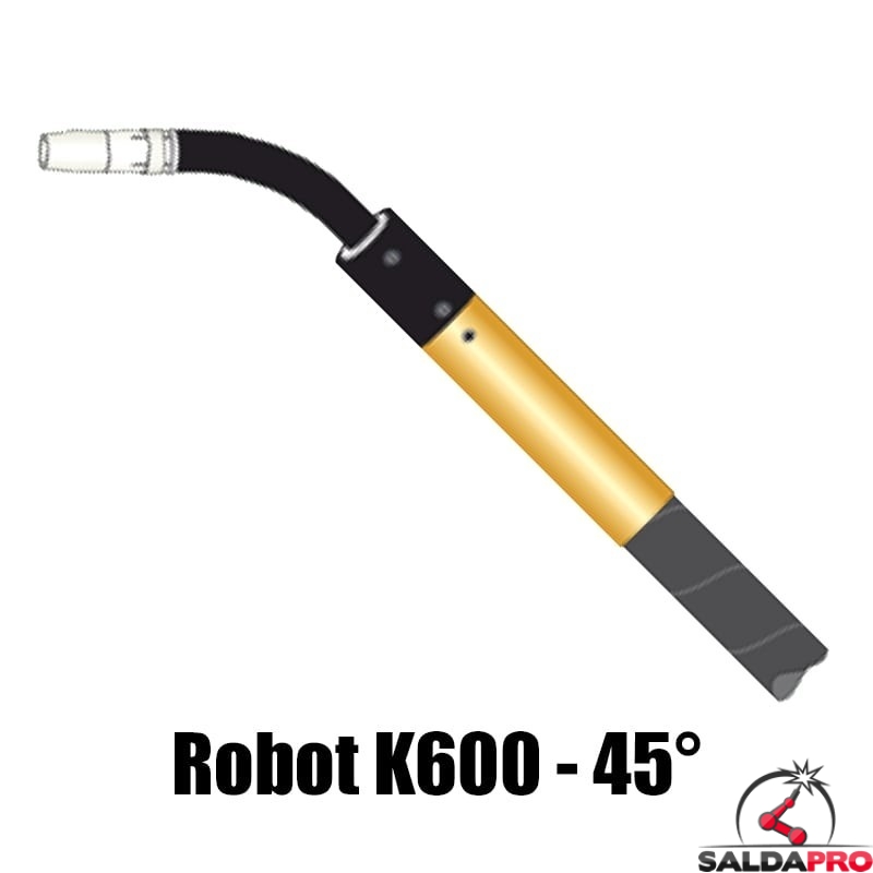 torcia completa automatica robot k600 collo 45° raffreddamente acqua saldatura mig