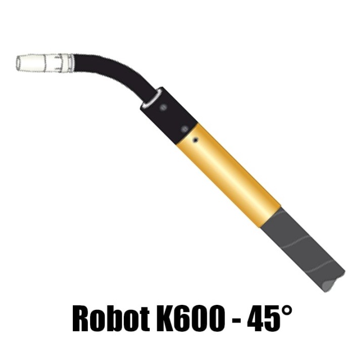 torcia completa automatica robot k600 collo 45° raffreddamente acqua saldatura mig
