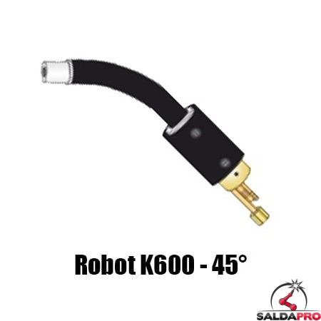 corpo torcia macchina ricambio robot k600 collo 45° saldatura mig