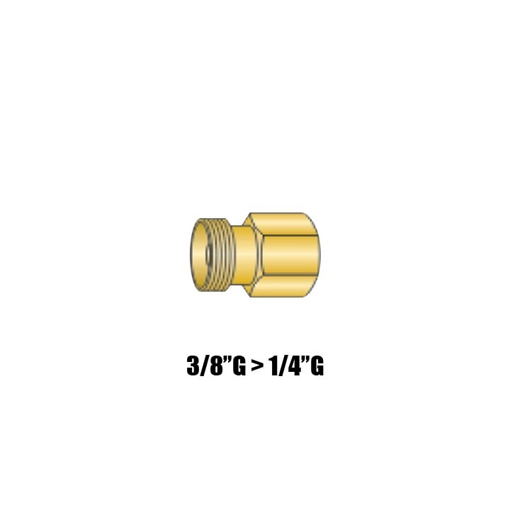 raccordo da 3/8"G a 1/4"G ricambio adattatore centralizzato torce tig