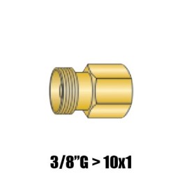 raccordo da 3/8"G a 10x1mm ricambio adattatore eurotig torce saldatura tig