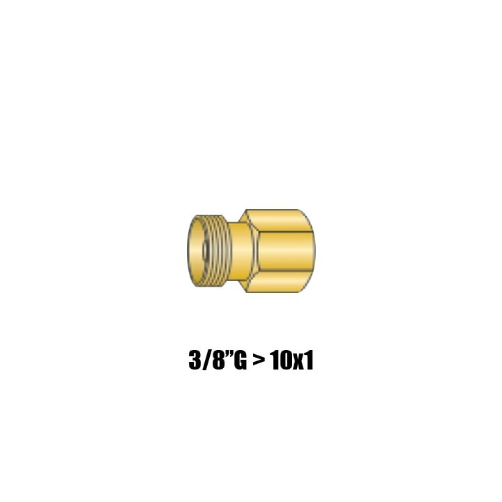 raccordo da 3/8"G a 10x1mm ricambio adattatore eurotig torce saldatura tig