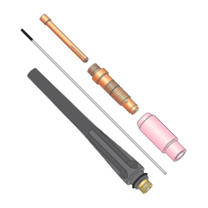kit completamento 1,6 2,4 3,2 x 175mm ricambio torce wp17 wp18 wp26 saldatura tig