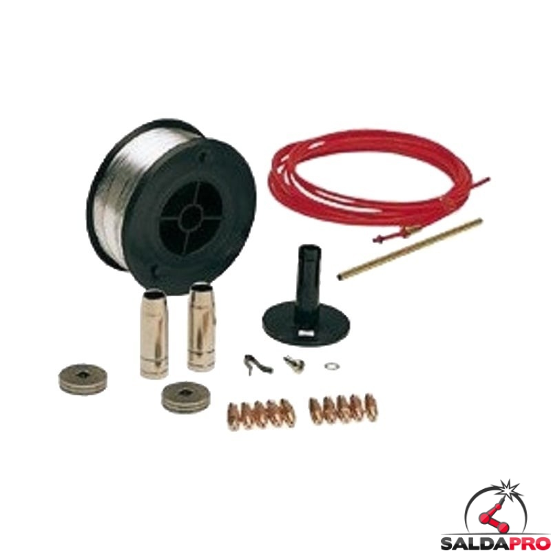 kit saldatura alluminio 0,8-1,0mm per saldatrici telmig technomig telwin 802115